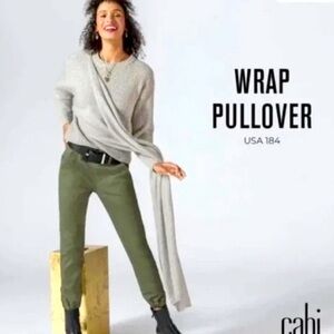 Cabi Wrap Pullover 4417 Grey Sz XS